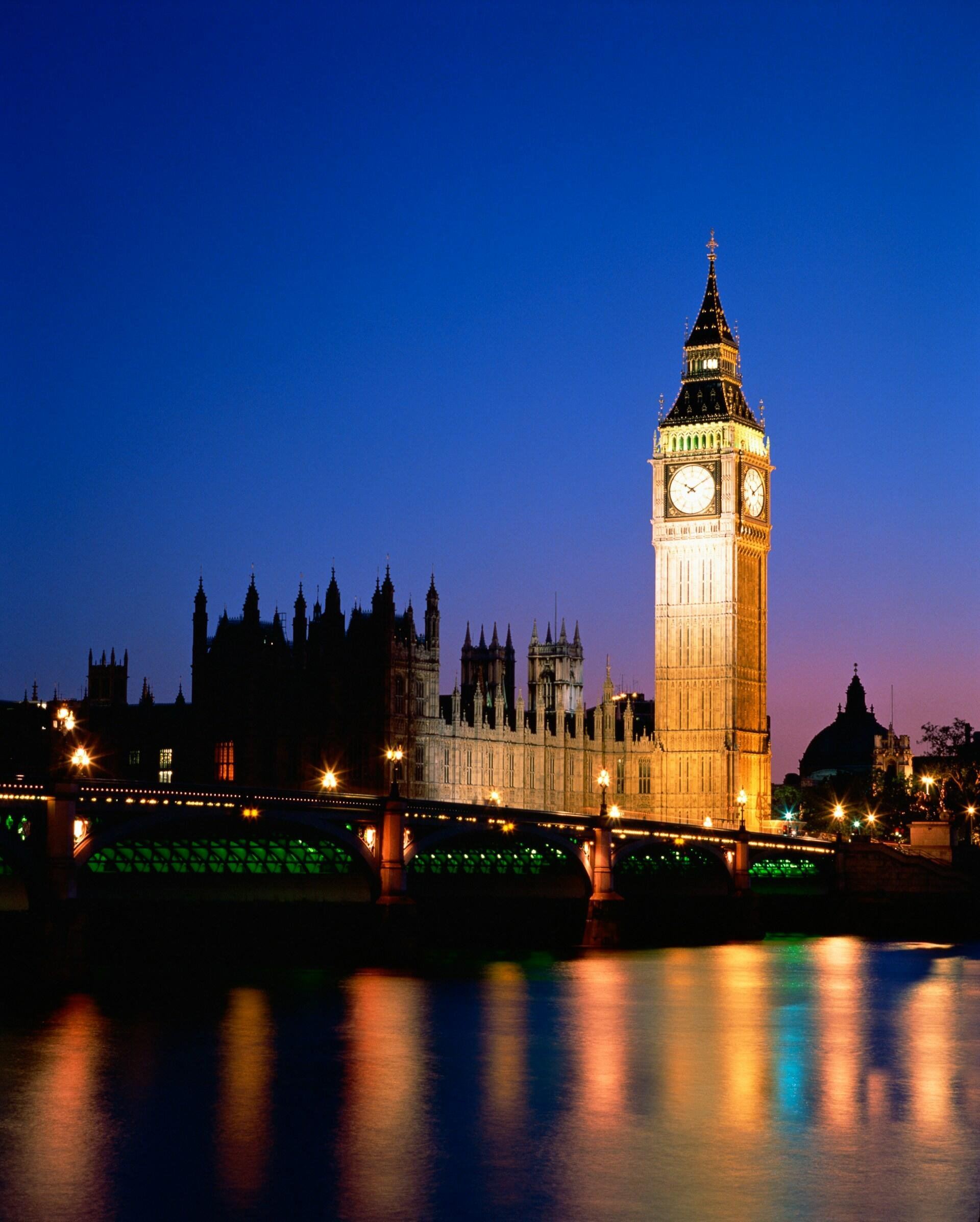 Big Ben and Westminster Bridge at Night