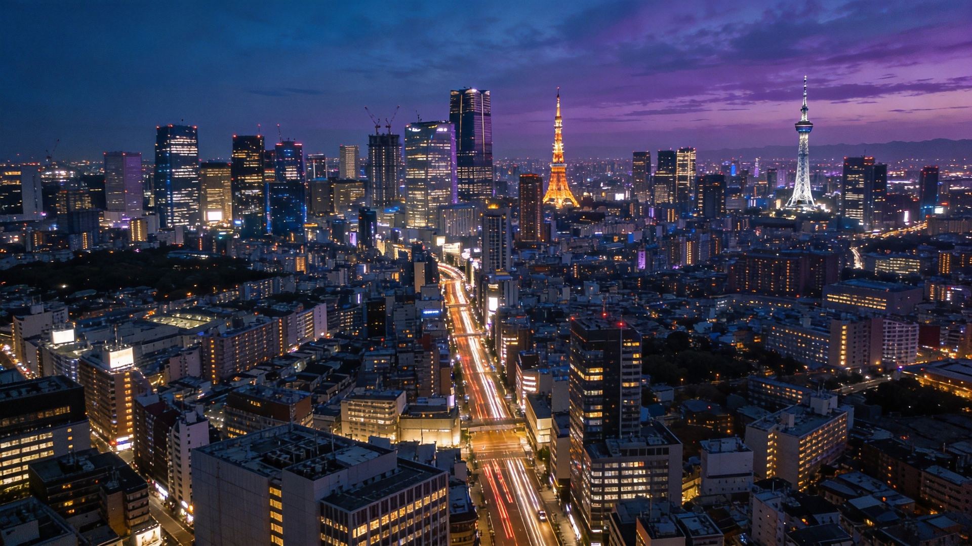 東京のスカイライン夜景