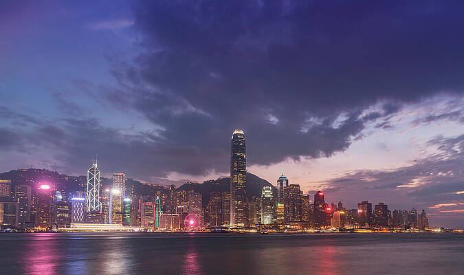 維港夜景中銀大廈